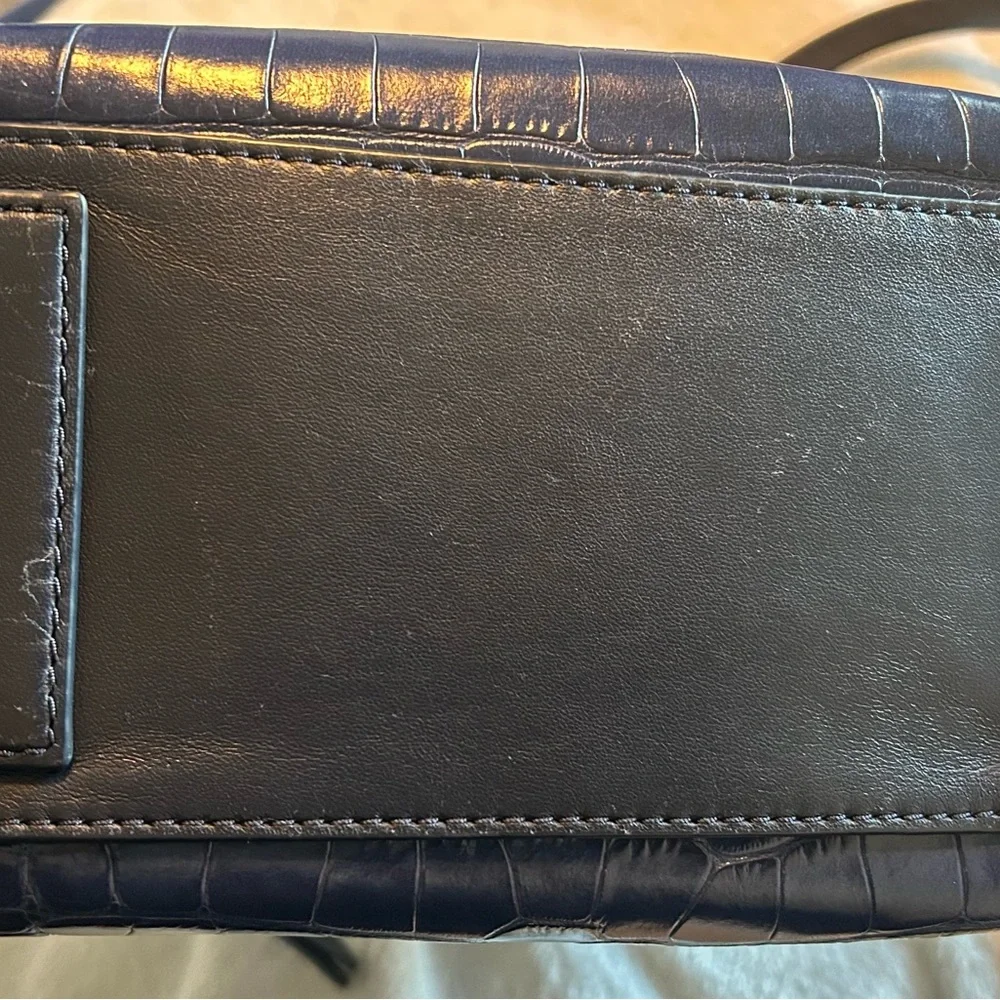 Tory Burch(AUTHENTIC) • Blue Croc-Embossed Backpack • - Picture 13 of 13